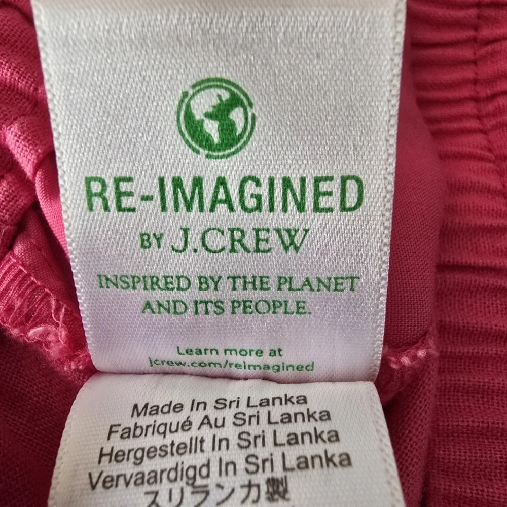 J. Crew Hot Pink  Linen Pants Size 6